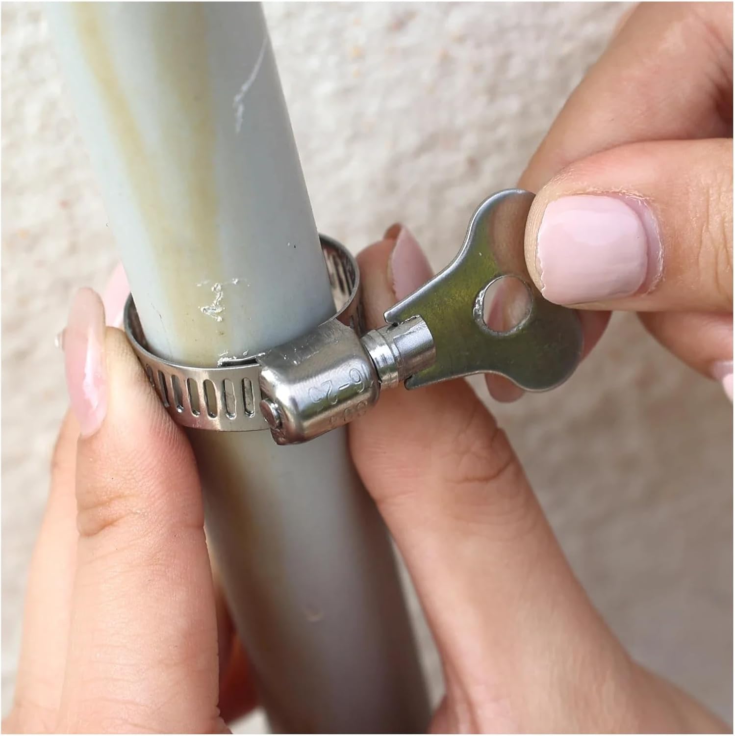 10-30Pcs Adjustable Hose Clamps with Handle Stainless Steel Hoop Clamps Faucet Water Pipes Fasteners Worm Gear Hose Clip Hardware(20pcs 13-19mm)