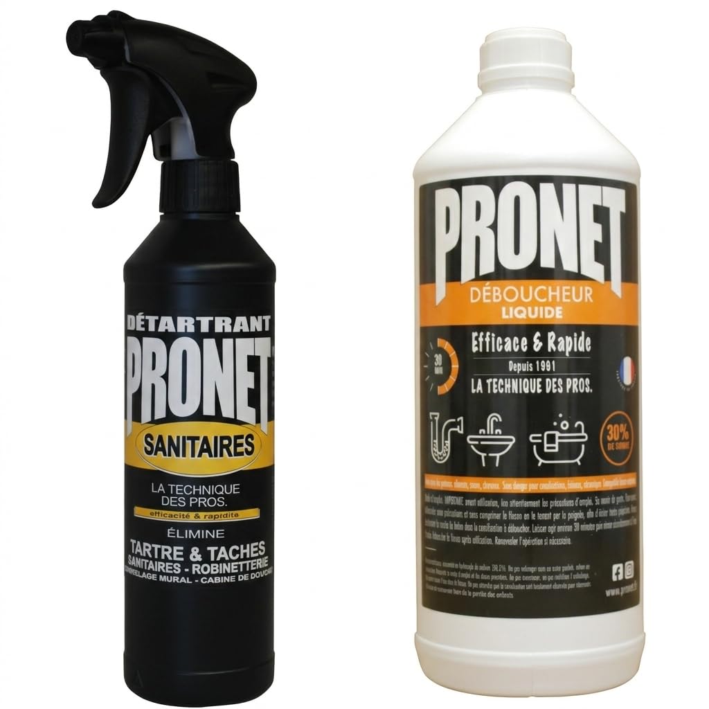 Détartrant et Déboucheur PRONET formule anti-calcaire et anti-bouchon