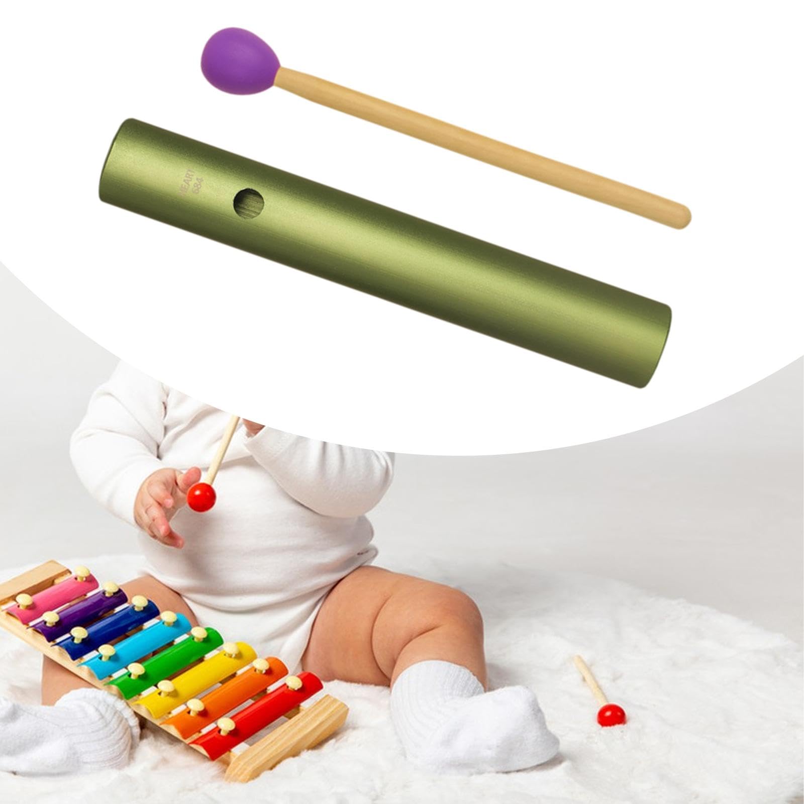 Amagogo Strumento a Percussione Educativo Tube per Gruppi Musicali, Verde
