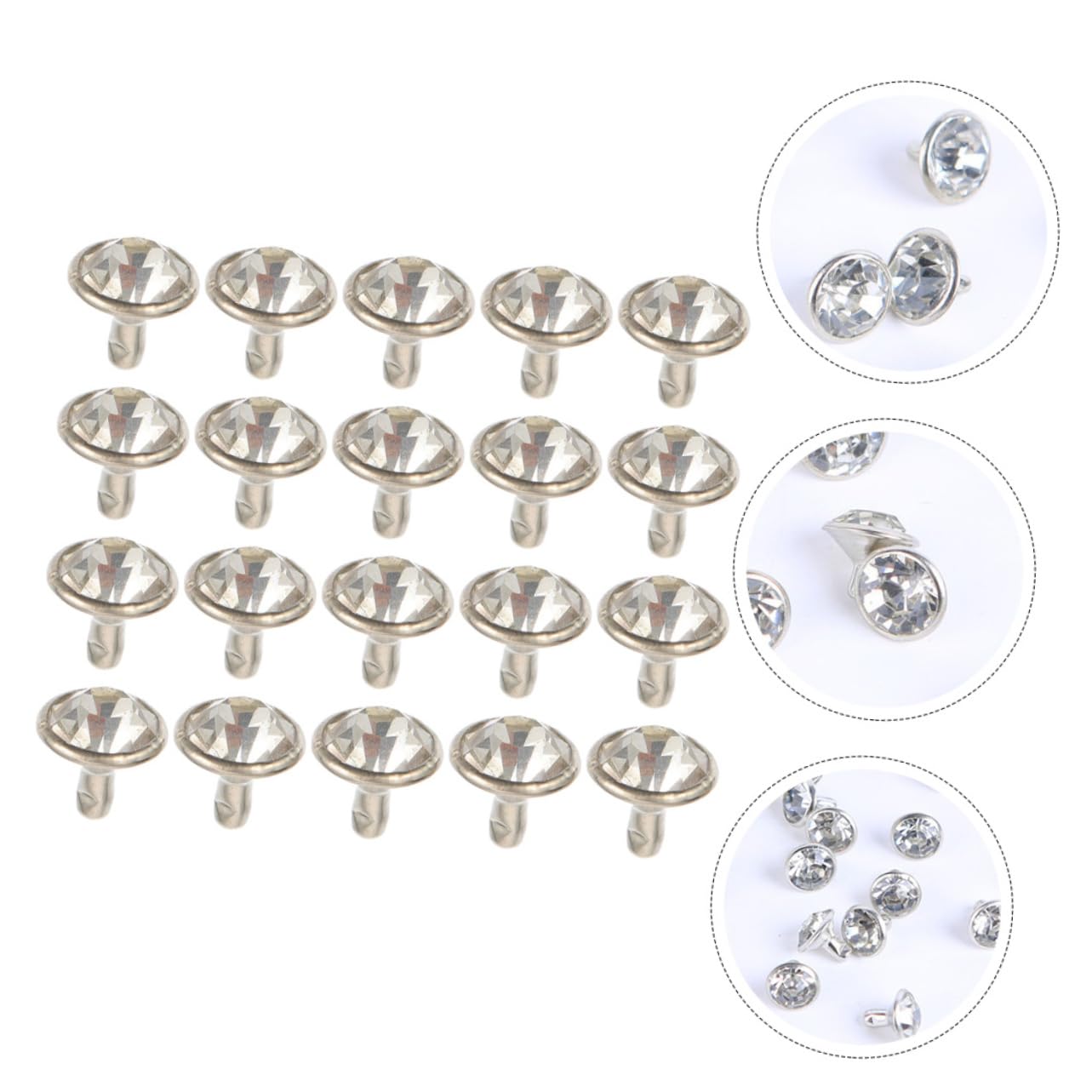Lurrose 1000 Juegos remaches diamante Remaches para ropa herramientas para manualidades espiga cuero chaqueta jeans decoración remache artesanal cuero remaches para cuero Metal