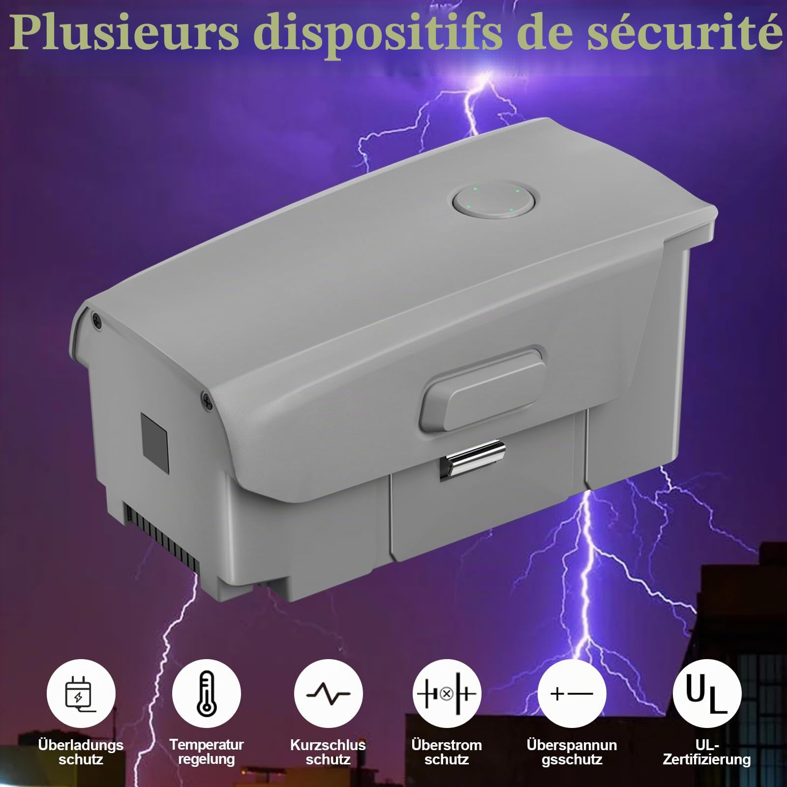 Homesuit Mavic Air 2 Batterie intelligente 3500 mAh 11,5 V pour DJI Mavic Air 2/DJI Mavic Air 2S