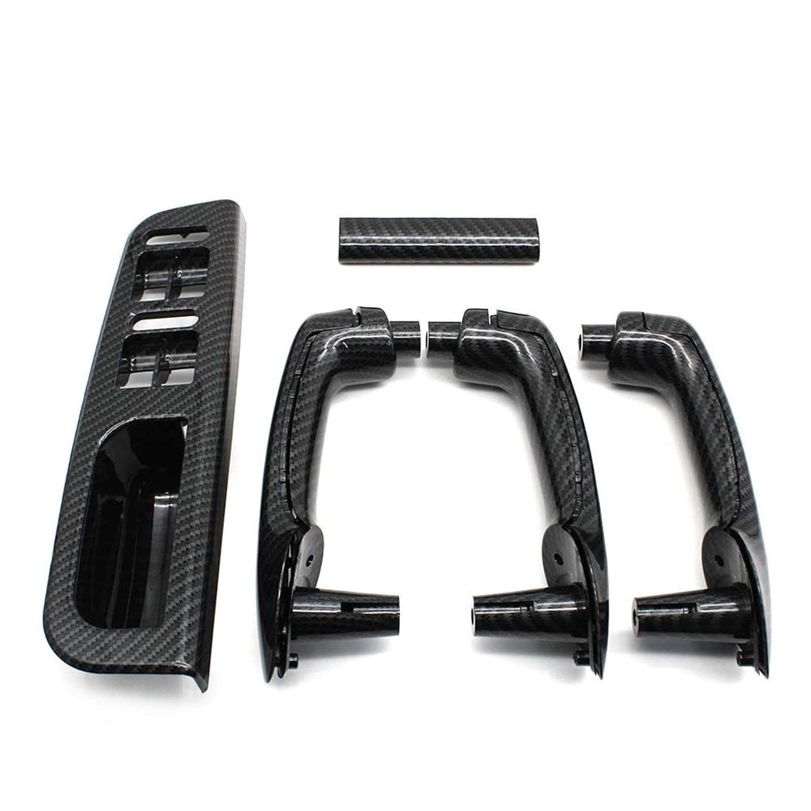 YUEYZHK LHD Carbon Fiber Door Handle Set Replacement for VW for Bora for Golf 4 for MK4 for Jetta 1999-2004(Carbon Fiber 8pcs8)