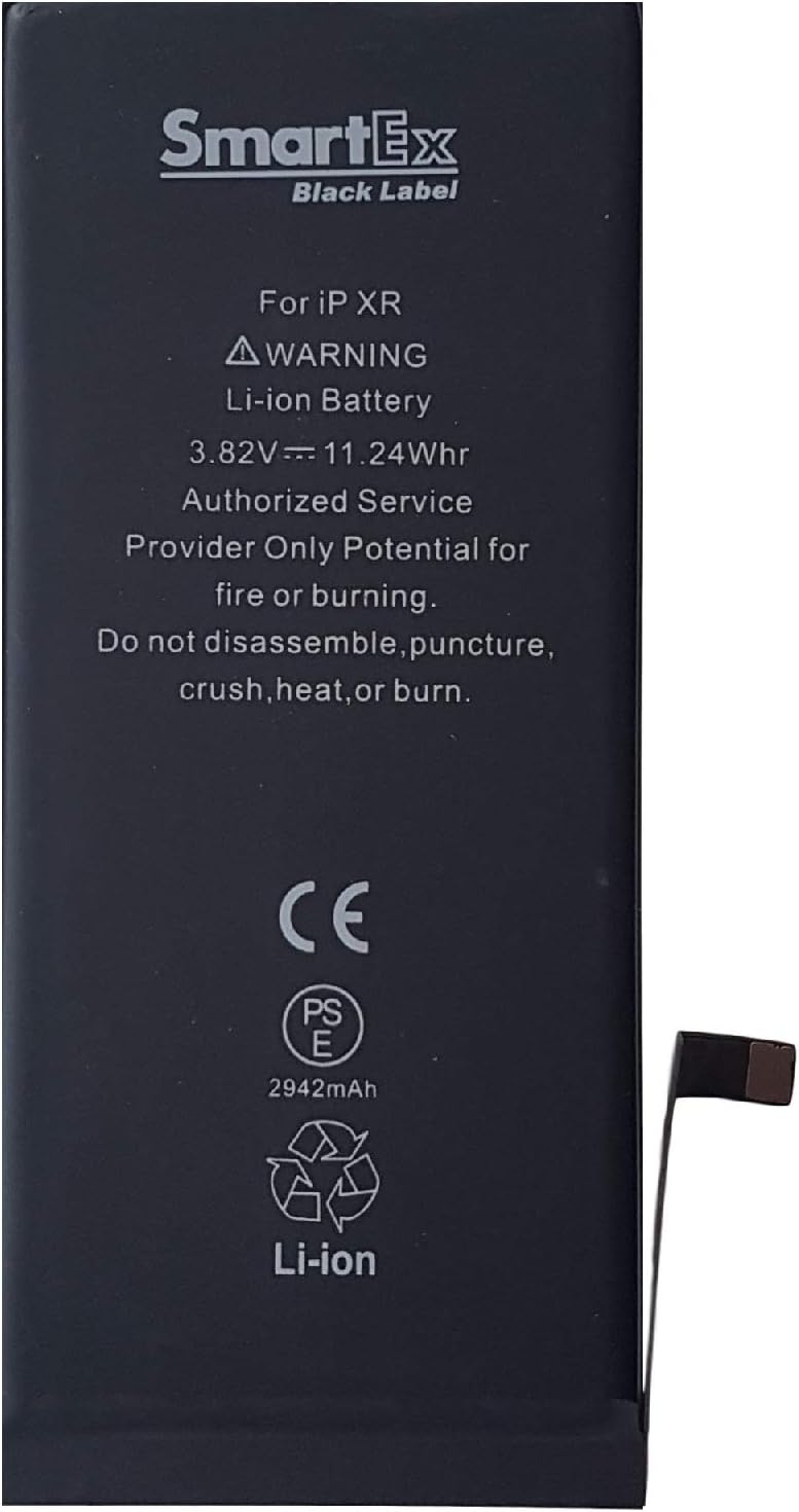 Smartex® Black Label Battery compatible with iPhone XR - 2942 mAh | 2 Years Guarantee