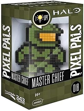 PDP Pixel Pals Halo Master Chief Collectible Lighted Figure - Not Machine Specific