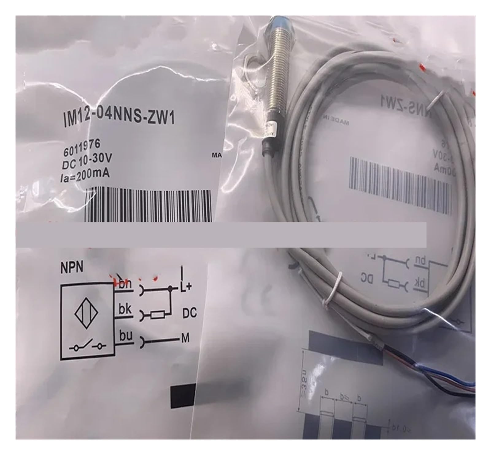 BALYDLUL 3pcs Proximity switch IM12-04NNS-ZW1 IM18-05BPS-ZC1 IM12-04NDS-ZW1 IM12-04NNS-ZC1 IM12-08NPS-ZW1(IM12-04NNS-ZW1)