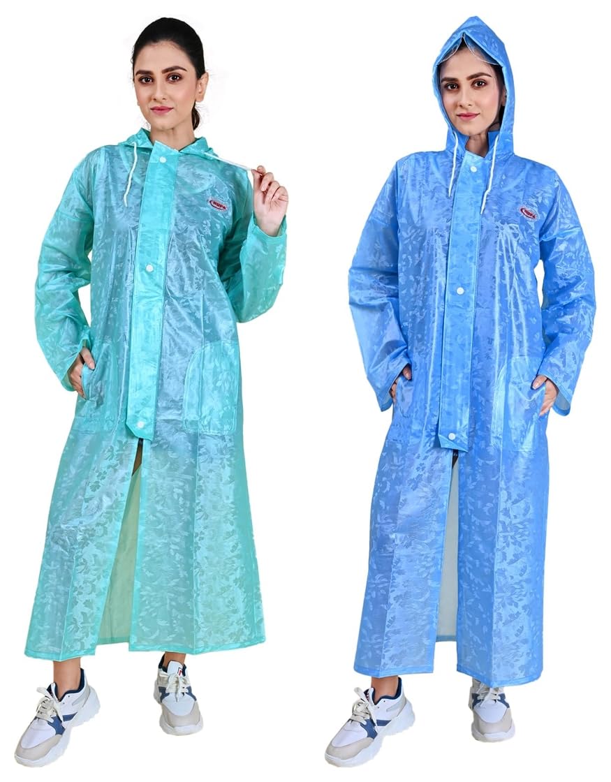 rupa Rainwear For Women, Waterproof PVC Rain Standard Length Jacket With Carry Bag, Petals Design, Pack of 1, Rain Jacket With Carry Bag, Petals Design, Pack Of 1, Assorted-picture-19
