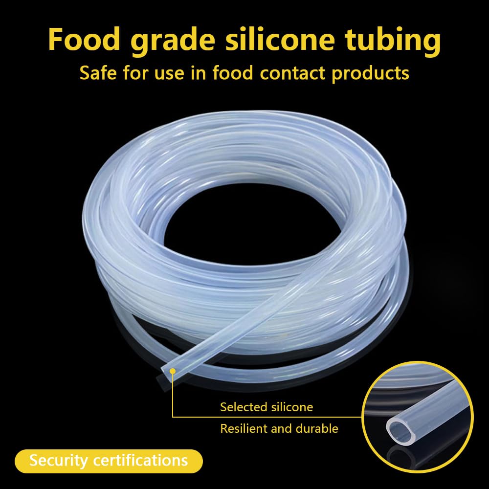 Tubo In Silicone Alimentare 5 Metri - Diametro 5x8mm Per Acqua, Olio E Aria