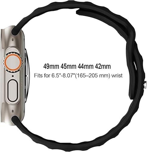 Miniatura 4 de Elaikement Correa deportiva compatible con Apple Watch UltraUltra 2 de 1.929 in, 1.811 in, 1.772 in, 1.732 in y 1.654 in para hombres, correa de