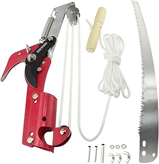 BAYTORY Extendable Tree Pruner Saw, High-Altitude Branches Trimmer Pruning Shears Head, Fruit Picker Harvester Clipper for Plant Twig Vine, Garden Trimming Tool Without Pole