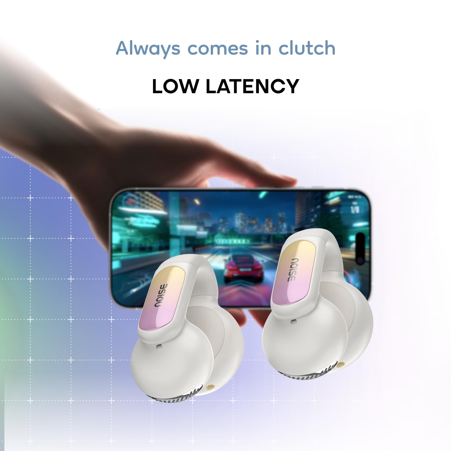Noise Newly Launched Air Clips 2 Wireless Open Ear Earbuds with Clip Design, AirWave™ Technology,Up-to 40H Playtime, Dual Device Pairing, ENC,12mm Driver,BTv5.3 (Frost Ivory) — Amazon image 10