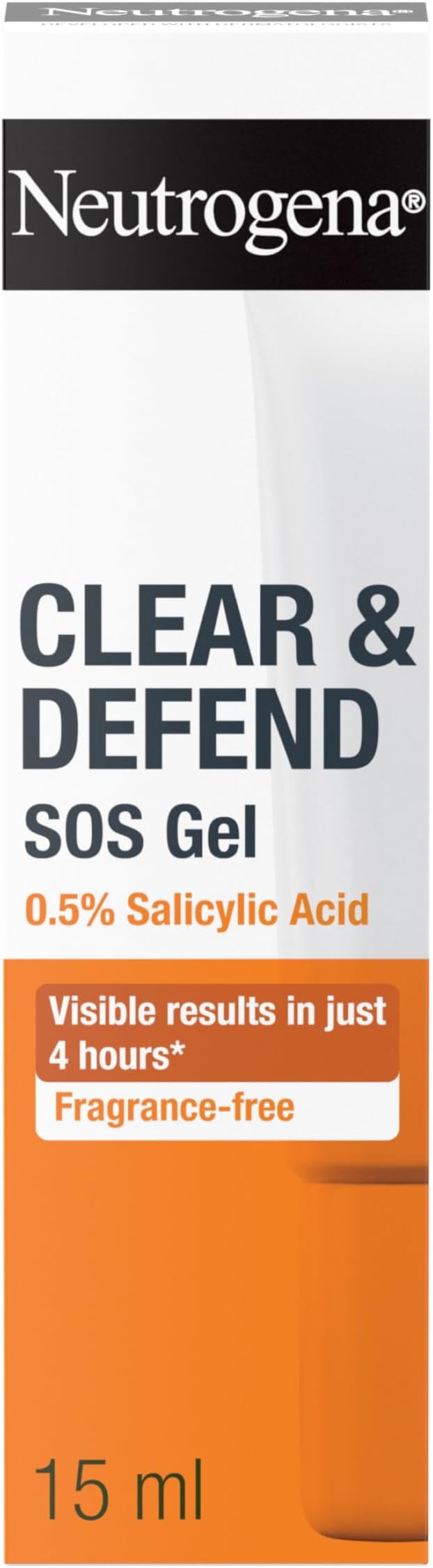 Neutrogena Clear and Defend SOS Gel (15ml), Oil-Free Face Gel for Spot-Prone Skin, with Purifying 0.5% Salicylic Acid to Help Reduce the Appearance of Spots