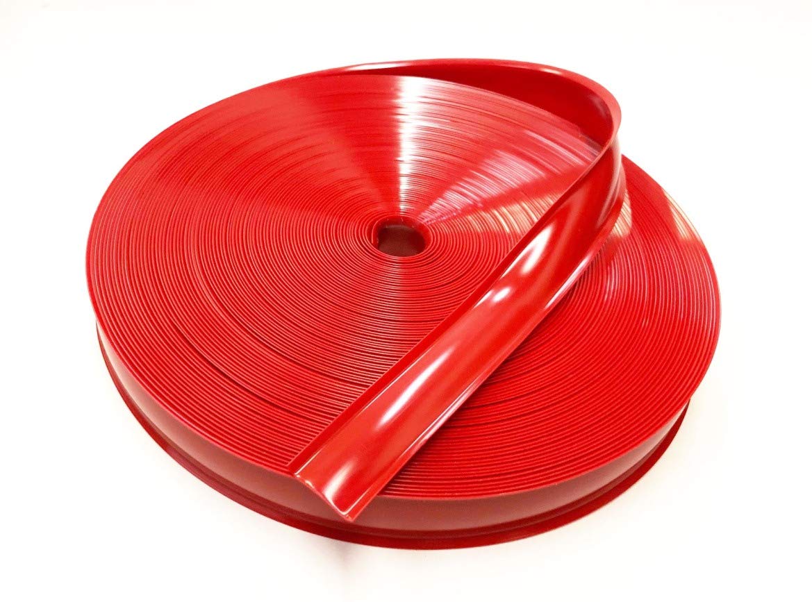 Inserto per modanatura, in vinile rosso da 2,2 cm, copertura a vite flessibile per camper e rimorchio da viaggio (15,2 m, colore rosso)