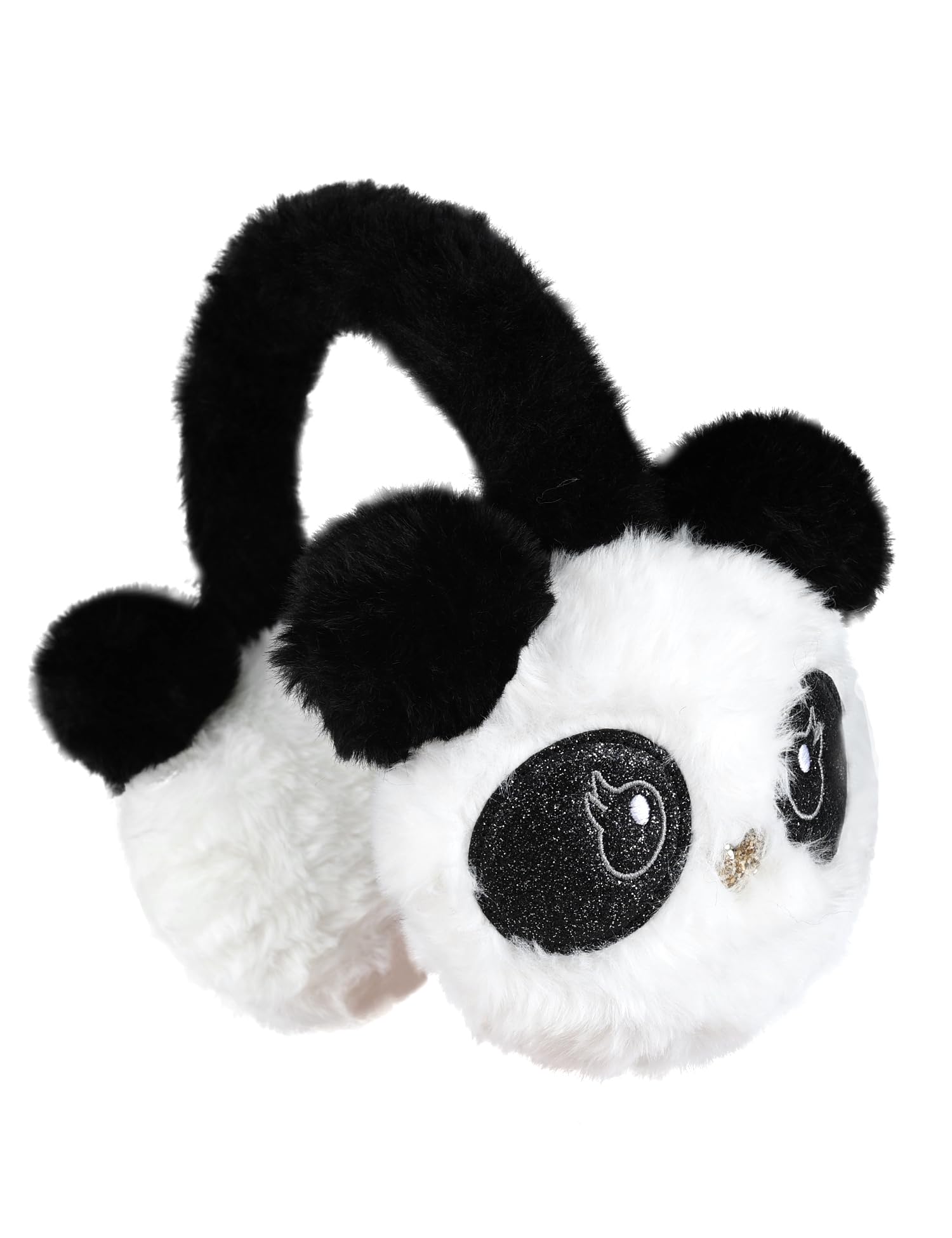 Kids Winter Warm Panda Patterned Faux Fur Earwarmer Knitted Earmuffs-image-20