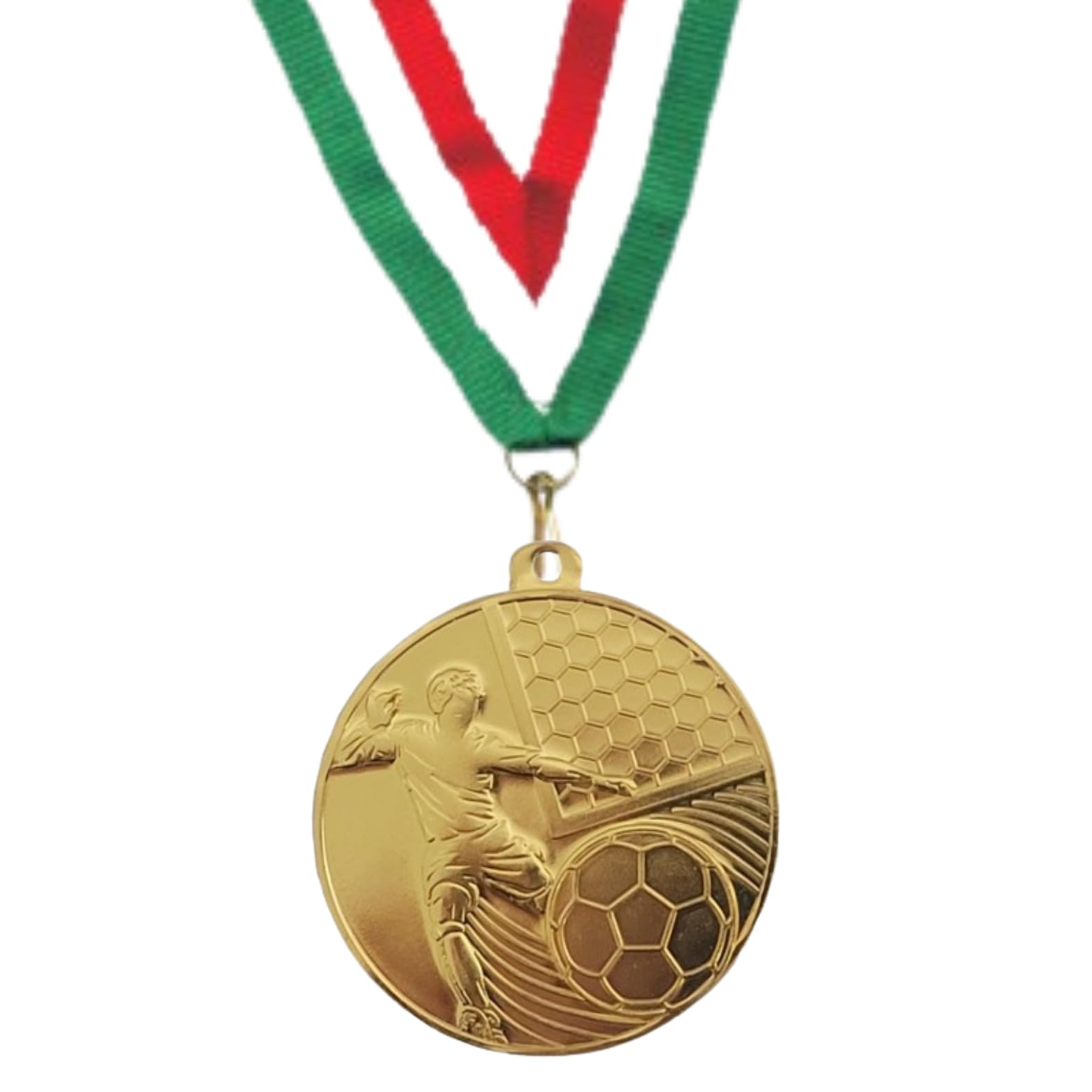 Medaglie Premiazioni Calcio e Calcetto Personalizzate Vittoria Sportive da 5 cm con Laccetto Personalizzabili in Metallo con Stampa Personalizzata, Sport cod. 23.07.50.20G