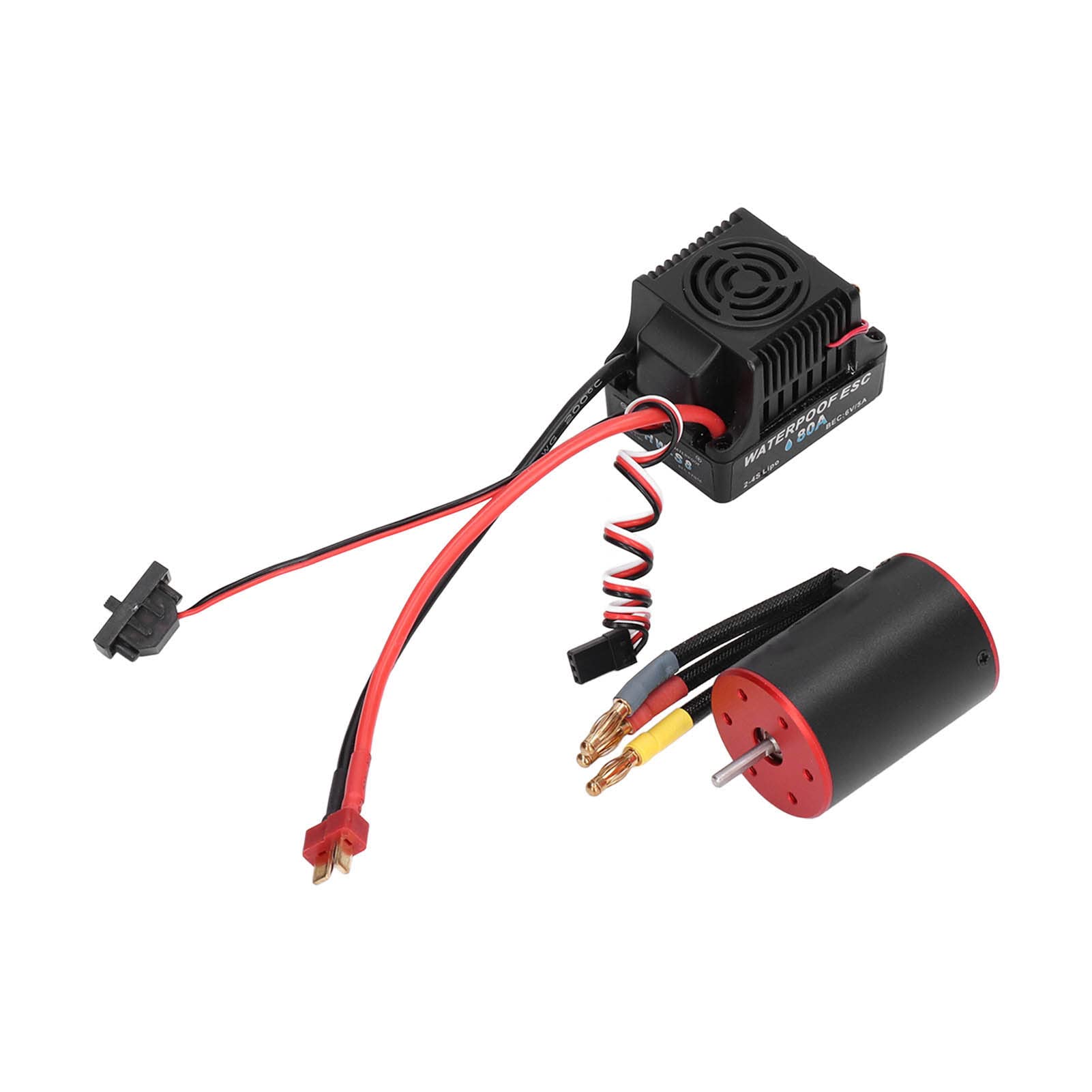 Changor 3650 3100KV Bezszczotkowy Silnik 80A ESC Wodoodporny Elektryczny Regulator do Zestawu Samochodowego 1/8 1/10 RC