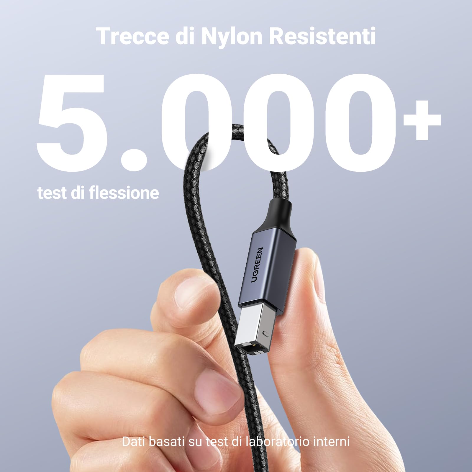 UGREEN Cavo Stampante USB C Cable Printer Type C a Tipo B Compatibile con MacBook, iPad, ASUS, Acer per HP, Epson, Brother, Lexmark, Canon, DAC (1M)