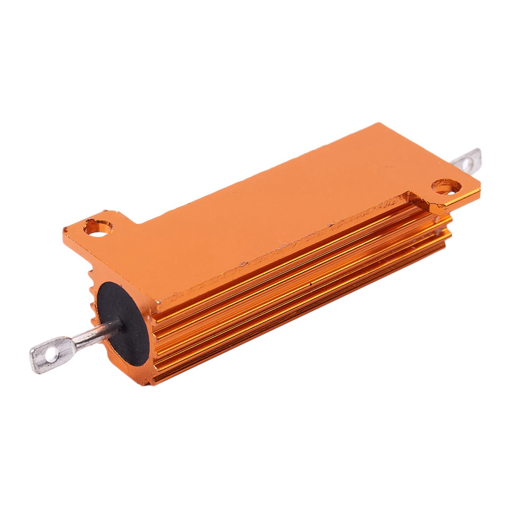 PATIKIL 100W 0.1 Ohm Resistore in Alluminio Involucro, 2pz Alluminio Alloggiamento Resistenza Alloggiamento Filo Avvolto Resistori Vite Tocca Potenza Resistenza, Oro