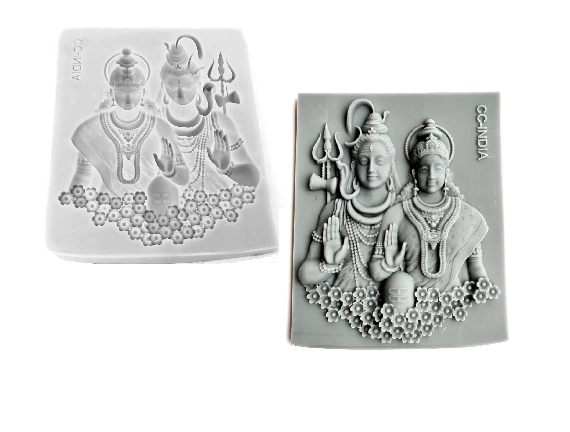 AGL Lord Shiva ma Parvati Idol Sculpture Temple Silicone Mold Shiva Linga Temple Mould-picture-31