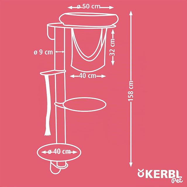Foto 5 de 7 de Kerbl Pet Rascador para Gatos Dolomit Grappa, Lugar de Descanso para Gatos, Montaje en Pared, Color Topo