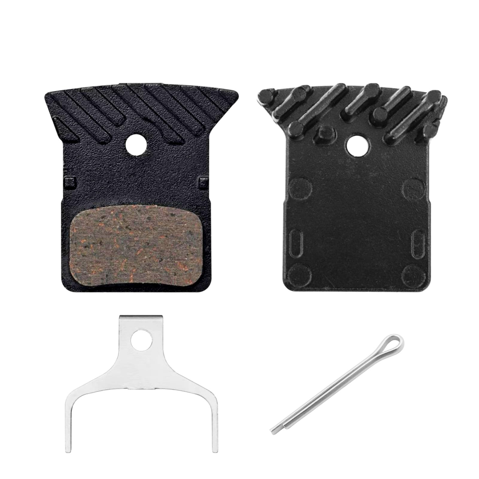 2 Pcs Resin Disc Brake Pads with Cooling Fin Compatible with Shimano DURA-ACE ULTEGRA 105 TIAGRA GRX DEORE XT SLX Series, Upgrade for L03A L04A L05A Replacement for Road and MTB Hydraulic Brakes