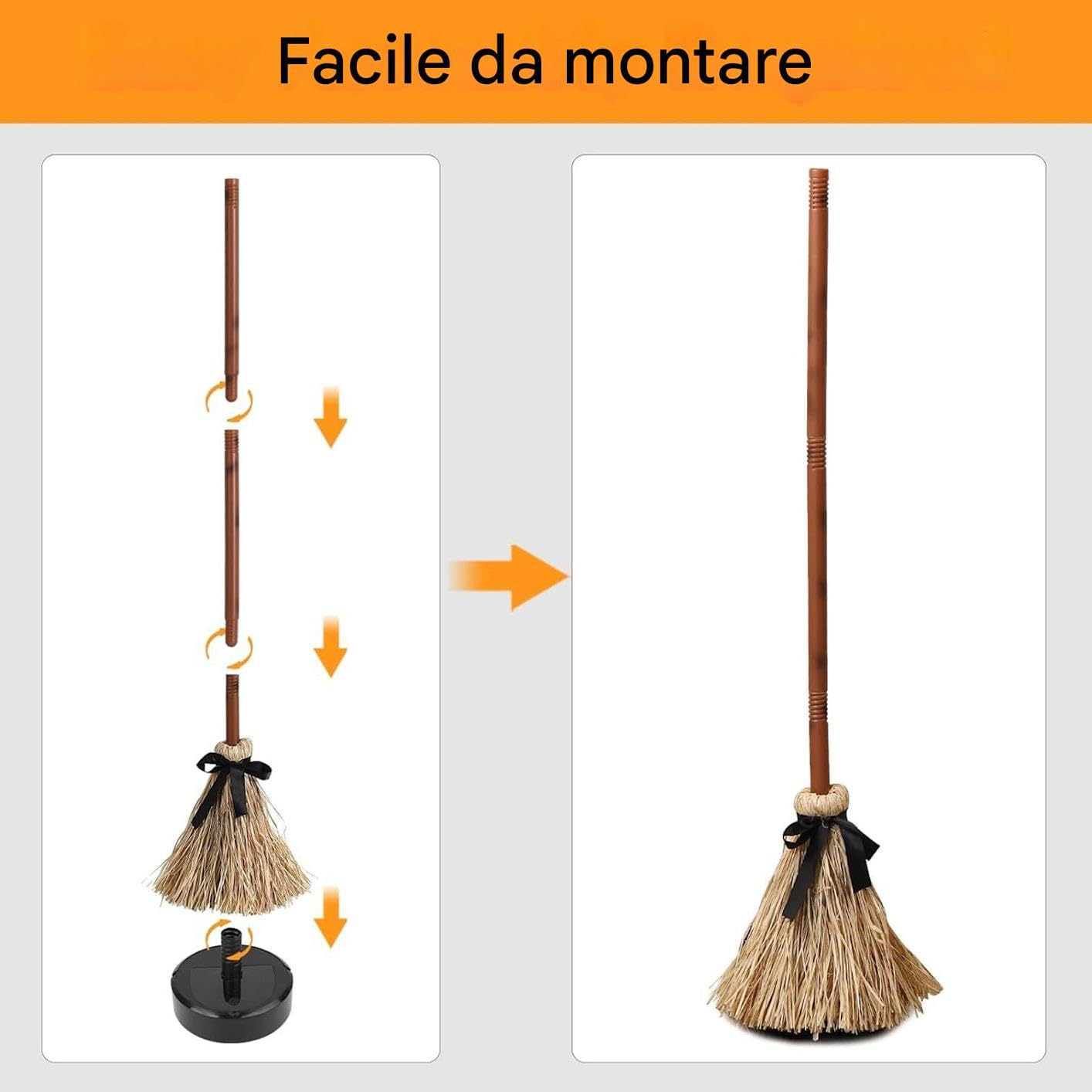 Escoba de Decorativa Decoraciones flotantes con Sonidos espeluznantes