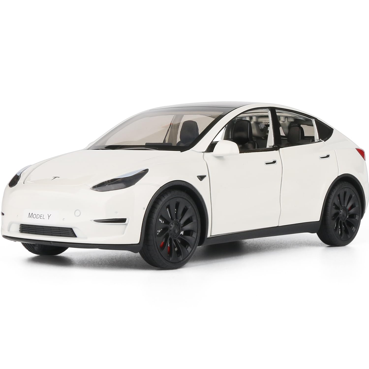 1:24 Die-cast Model car for Model Y Alloy Pull Back Car,Collection, Mini Simulation Vehicles Toys for Kids,Boyfriend,Young Peoples Gift(White)