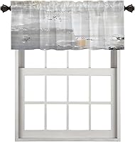 Vista 426 de Cenefas de cocina modernas con patrón de cobre marrón dorado para ventanas, cenefas opacas abstractas de marcas de arañazos y cortinas opacas