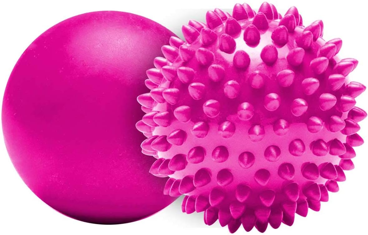 EDX Massage Ball for Muscle Recovery, Fitness & Physical Therapy | Set of 2, Pink