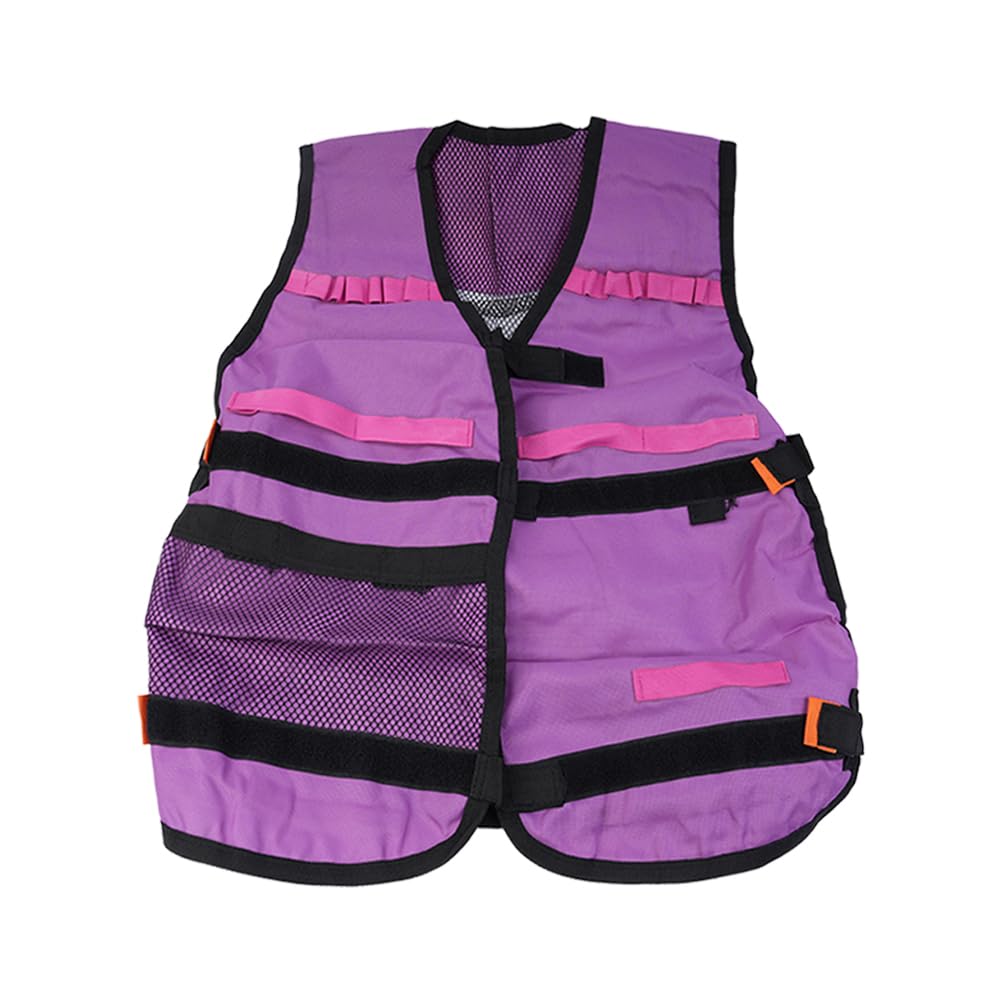Namvo Kit de Gilet Tactique pour Fille, kit de Gilet Tactique avec balles de Recharge, Bracelet, Masque écharpe, Lunettes de Protection, Clip de rechargement de fléchettes pour la série N-Strike