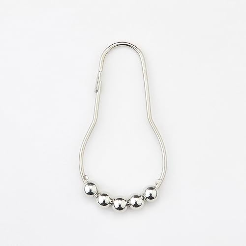 Miniatura 5 de Pure Bath Juego de cortina de ducha floral de 17 piezas con alfombra de baño de fideos y soporte para cepillos de dientes