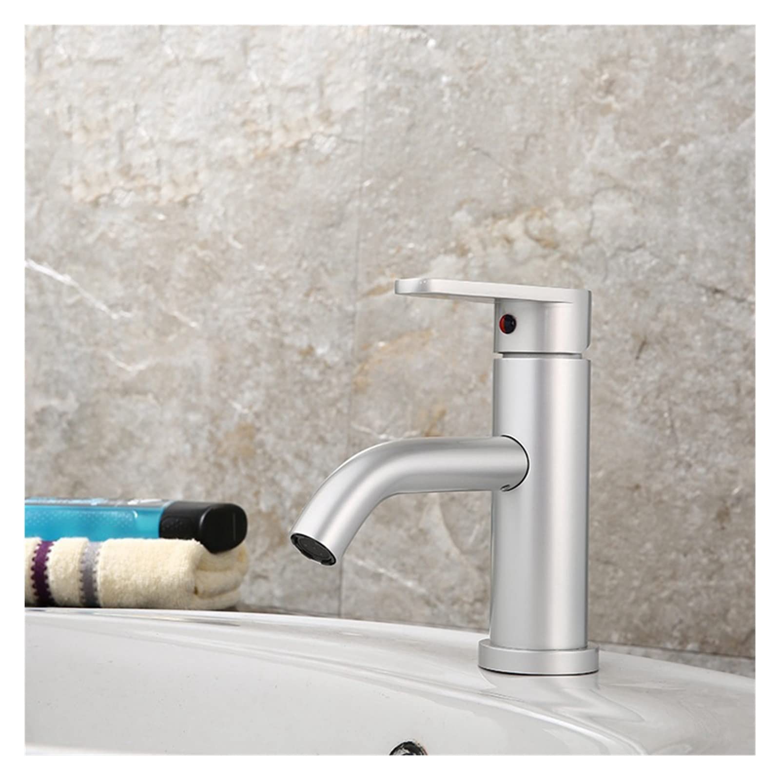 Robinet mitigeur eau chaude et froide en aluminium pour évier moderne