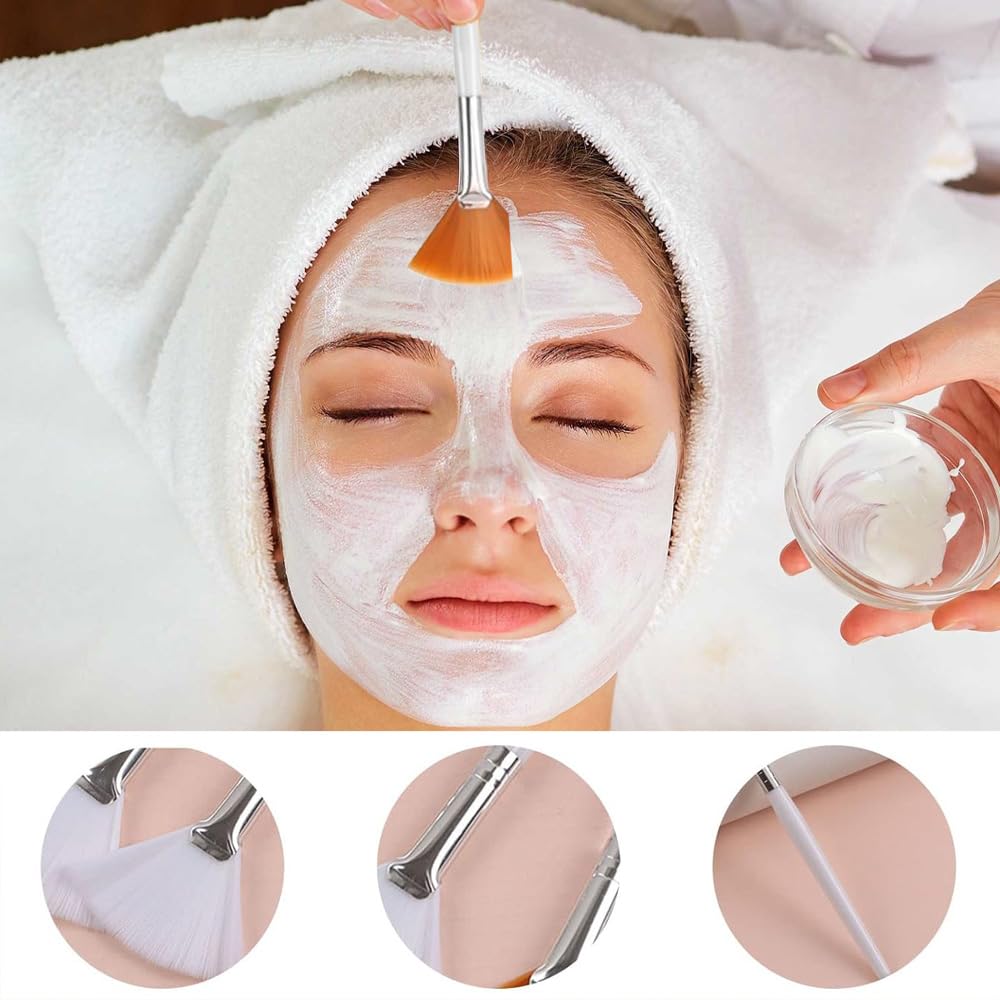 10 pennelli per il viso, pennello a ventaglio, applicatore estetista, pennello per donne e ragazze, make up push on mud Cleansing Face