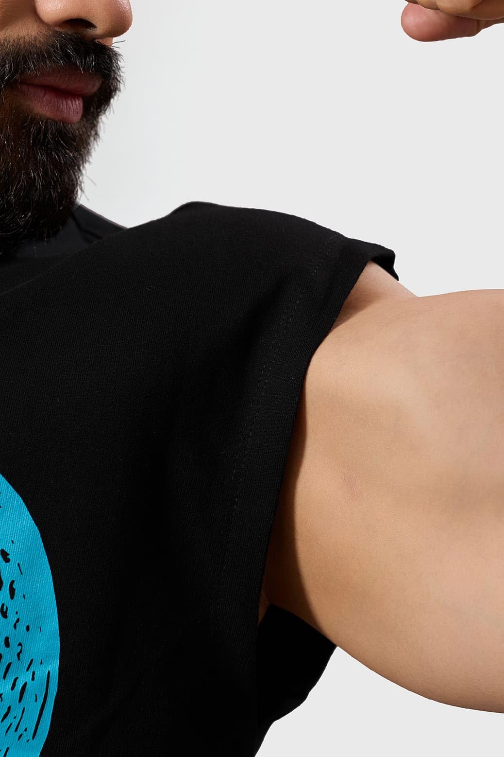 FUAARK Men's Python Capsleeves Oversized fit Gym & Workout Tank Black-L 4