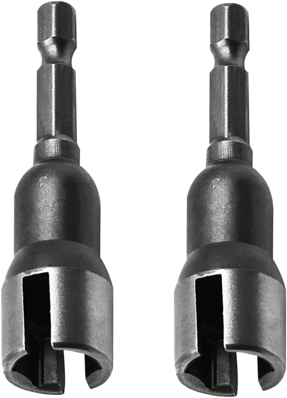 2pcs Slotted Butterfly Bolt Socket Wrench 6.35mm Hex Shank Socket Adapter Nut For