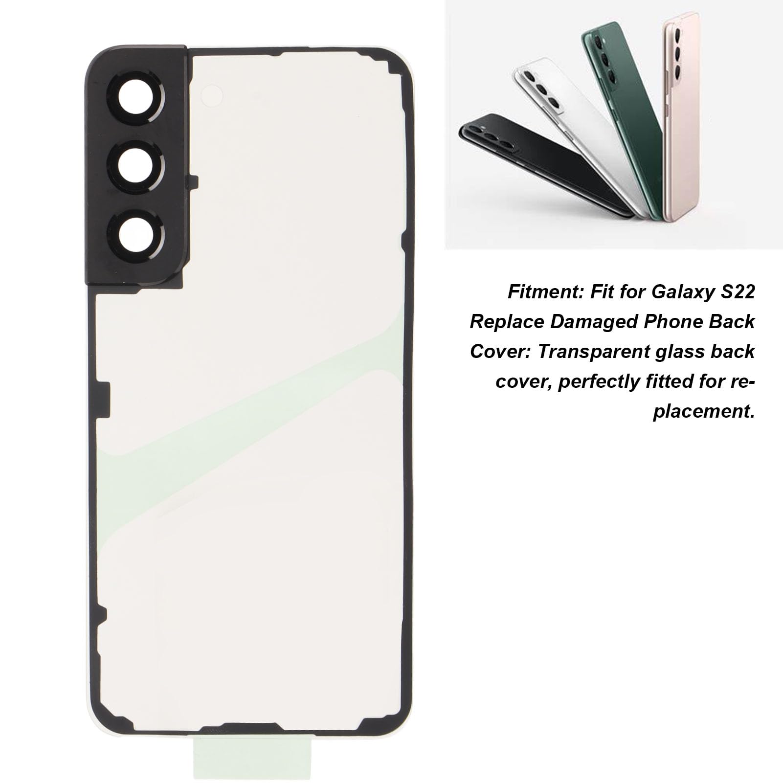 Amazon.co.jp: Galaxy S22 背面ガラスカバー交換用カメラレンズ、透明 