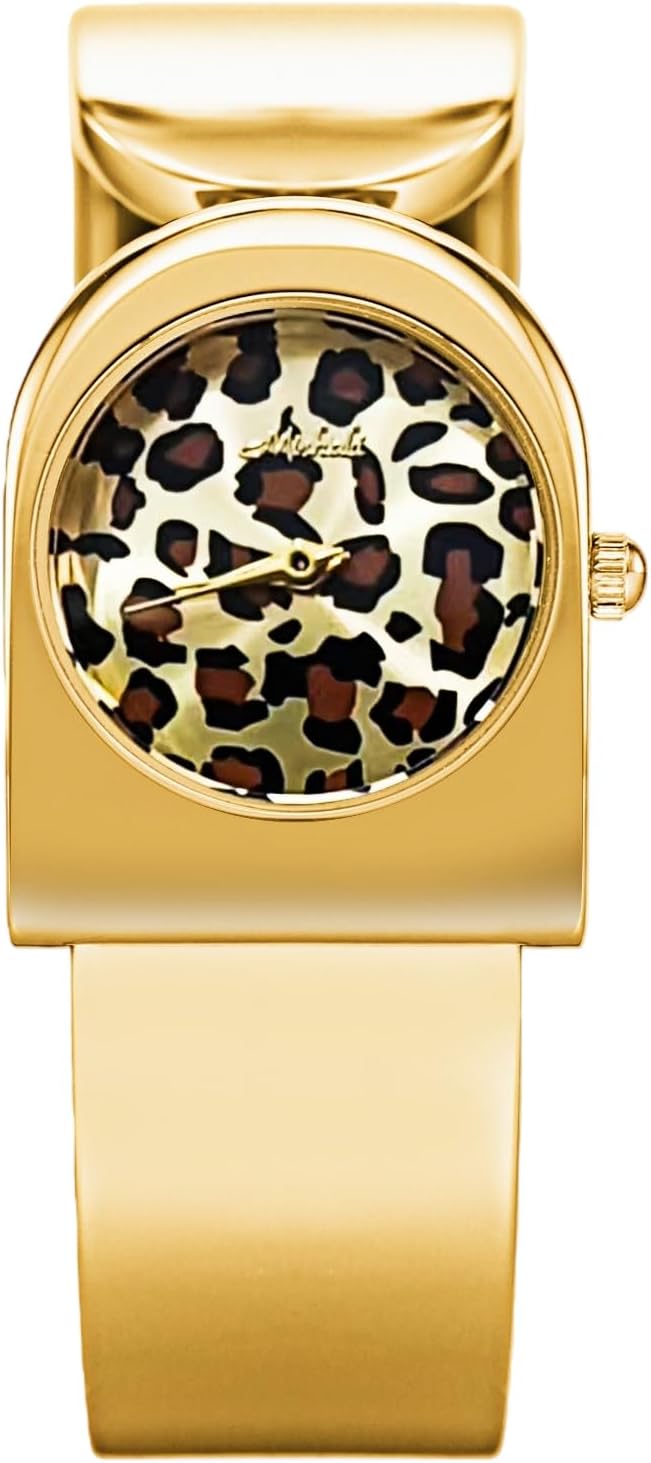 Gosasa Luxury Dainty Gold Women’s Bangle Quartz Watch – Elegant Metal Cuff Bracelet Design, Fashion Dress Watch for Ladies, Fits Wrist up to 6.3in, Gift for Her