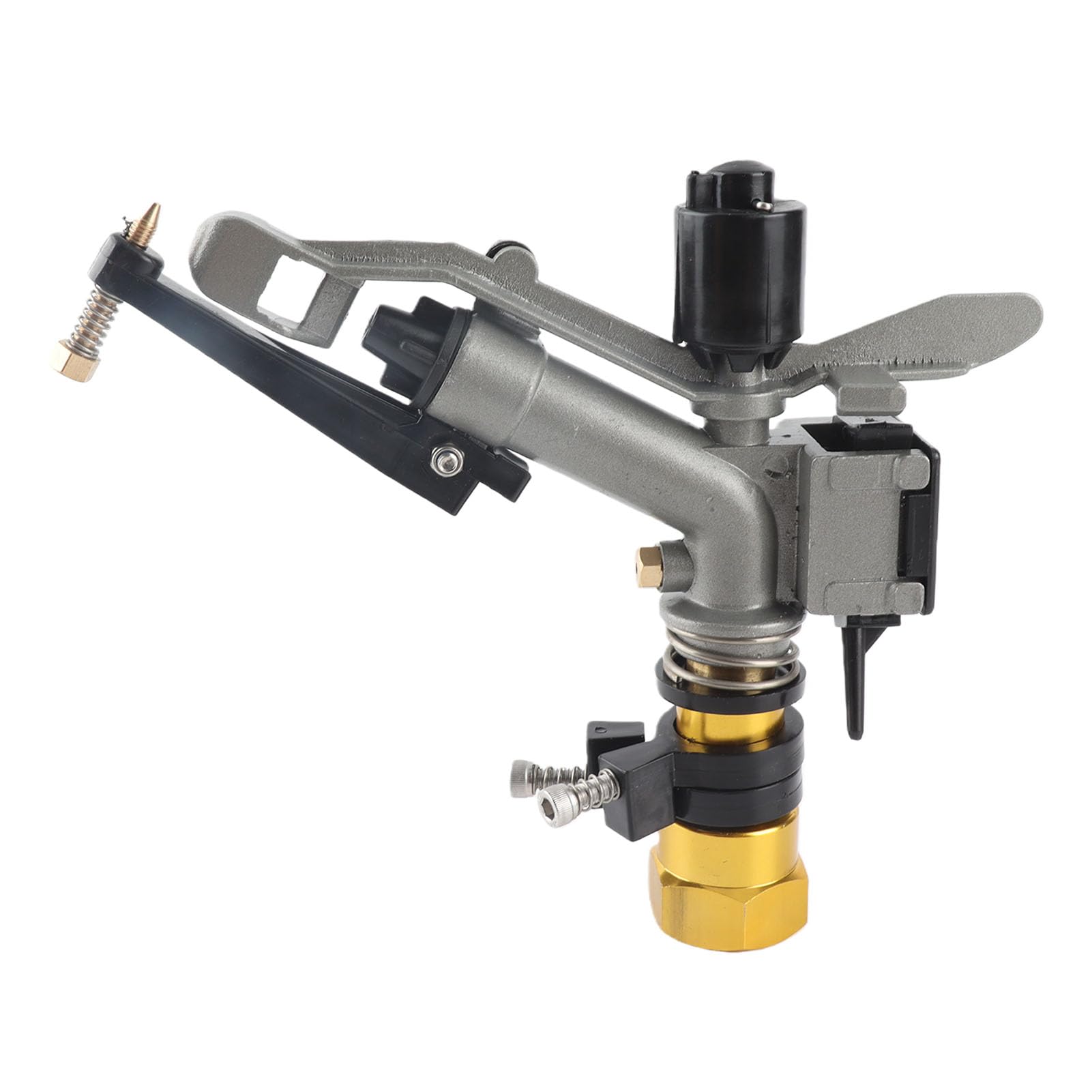 Arroseur d'irrigation Rotatif Automatique en Alliage, 1 Pouce FNPT, Réglable à 360 Degrés, Portée de 18 à 36 M, pour Cour, Jardin, Pelouse, Terres Agricoles, Vergers