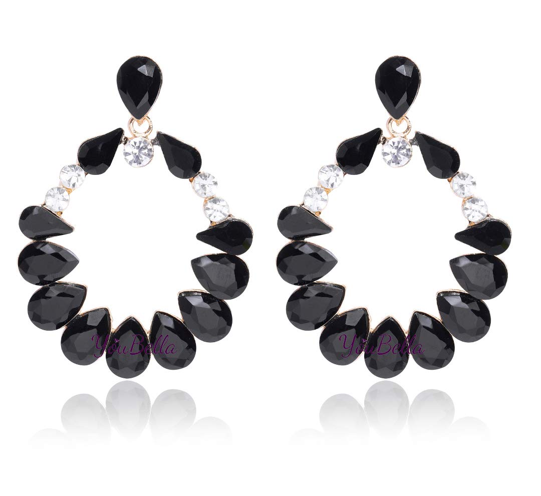 YouBella Earrings for women Jewellery Valentine Collection Swiss Zircon Earings Fashion Earrings for Girls and Women (Black) (B07V6LCY3Y) Amazon Price History, Amazon Price Tracker
