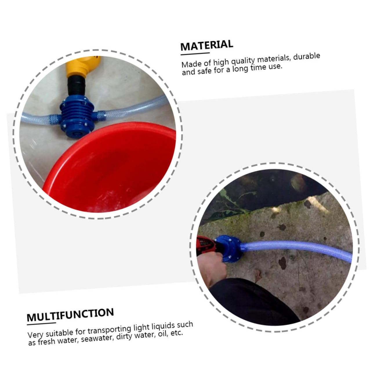 Kleiner Selbstansaugende Wasserpumpe Blau aus Kunststoff für Zuhause