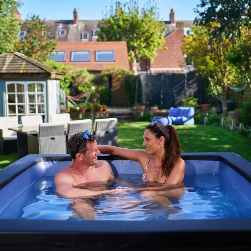 Spa Semi-Rigide Netspa Idaho - 6 Places Coloris Charcoal Noir 70/90 Airjets massants
