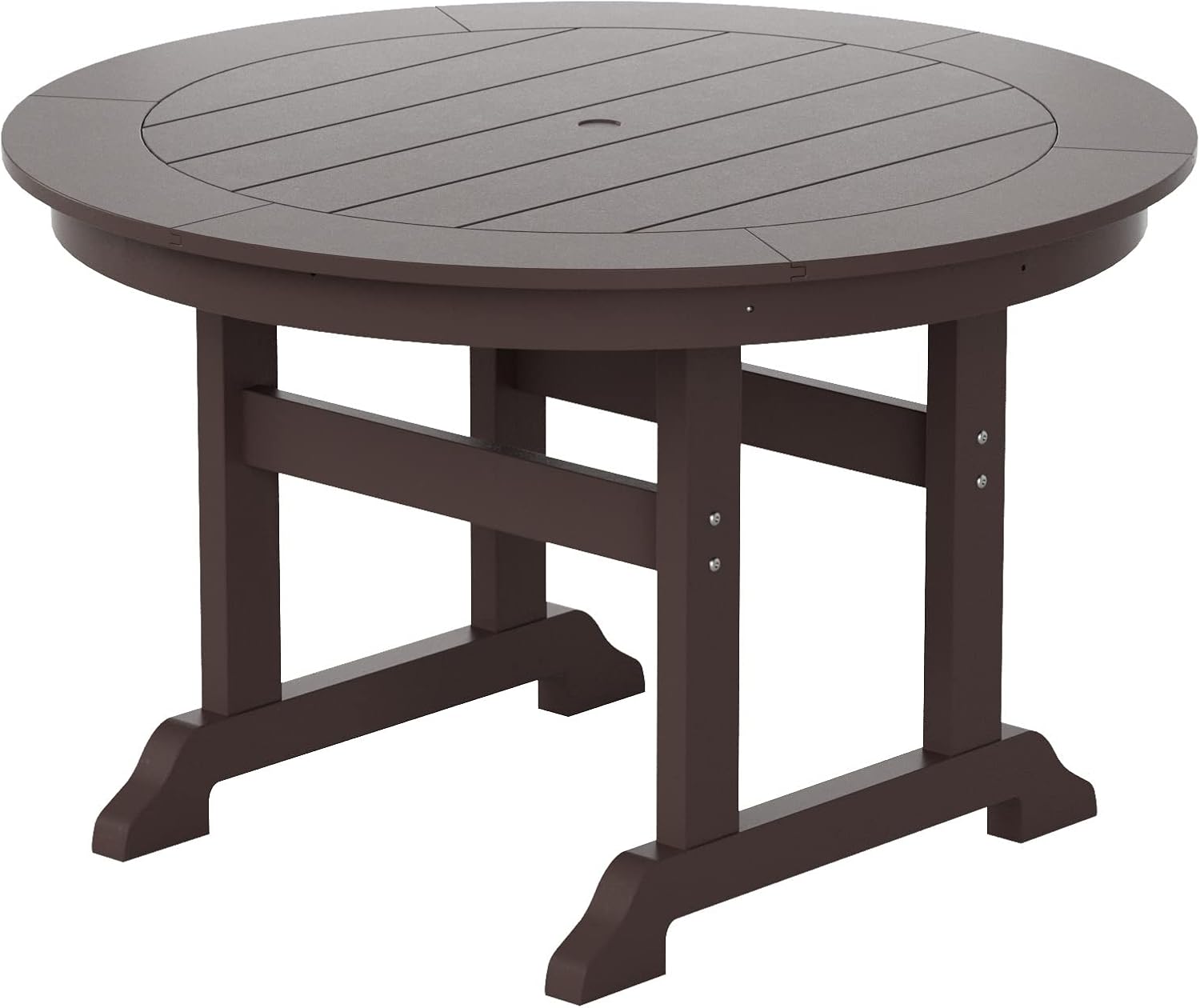 WO WESTIN OUTDOOR HDPE Laguna 47" Round Dining Table,Dark Brown