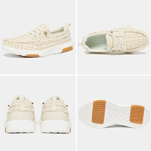 Miniatura 2 de OrthoComfoot Zapatos náuticos ortopédicos para mujer, cómodos zapatos sin cordones con soporte de arco, fascitis plantar, mocasines casuales para