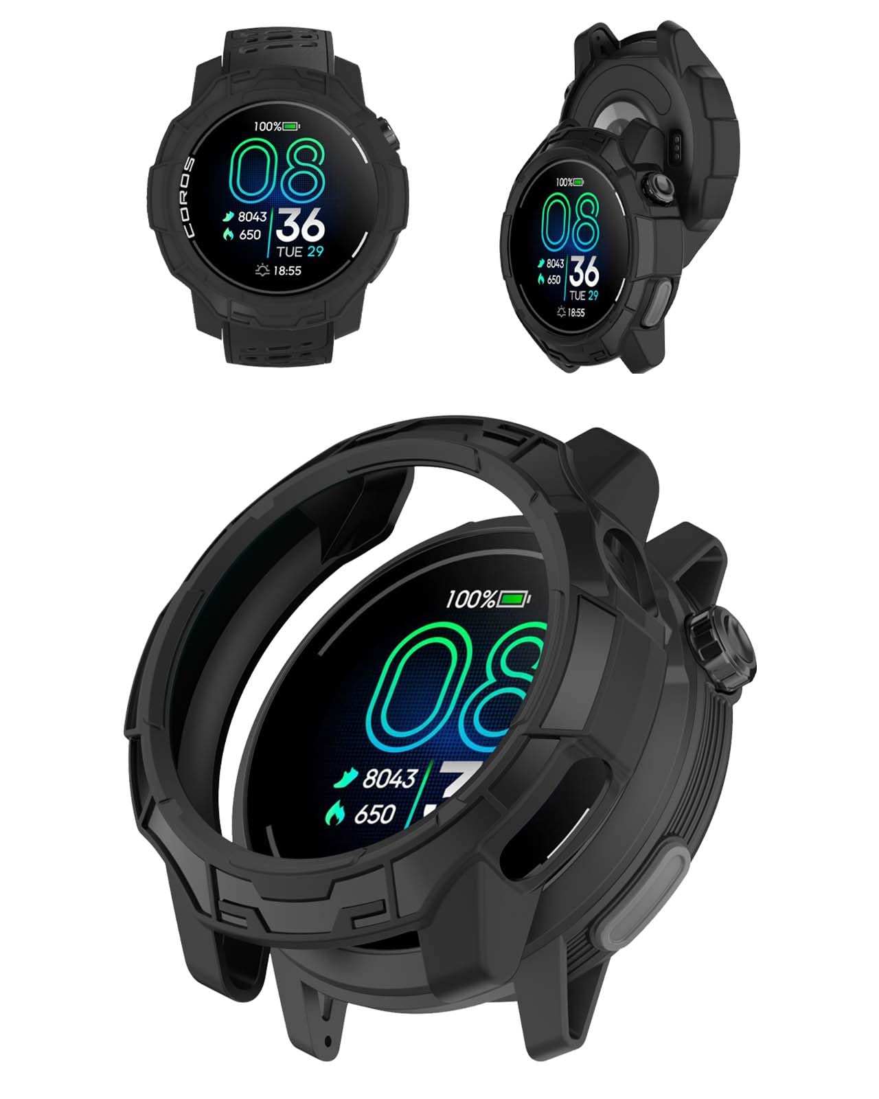 for COROS PACE Pro Case Cover,Shockproof, Anti-Scratch, Full Coverage Bumper Shell, Lightweight and Durable Case Cover for COROS PACE Pro GPS Sport