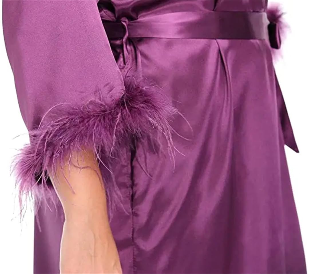 Yeuyyben Borgogna Robe Sposa Kimono Raso Robe Donne Accappatoio Abito Da Sposa Sorella Madre Della Sposa Sposo Damigella D'onore Abiti