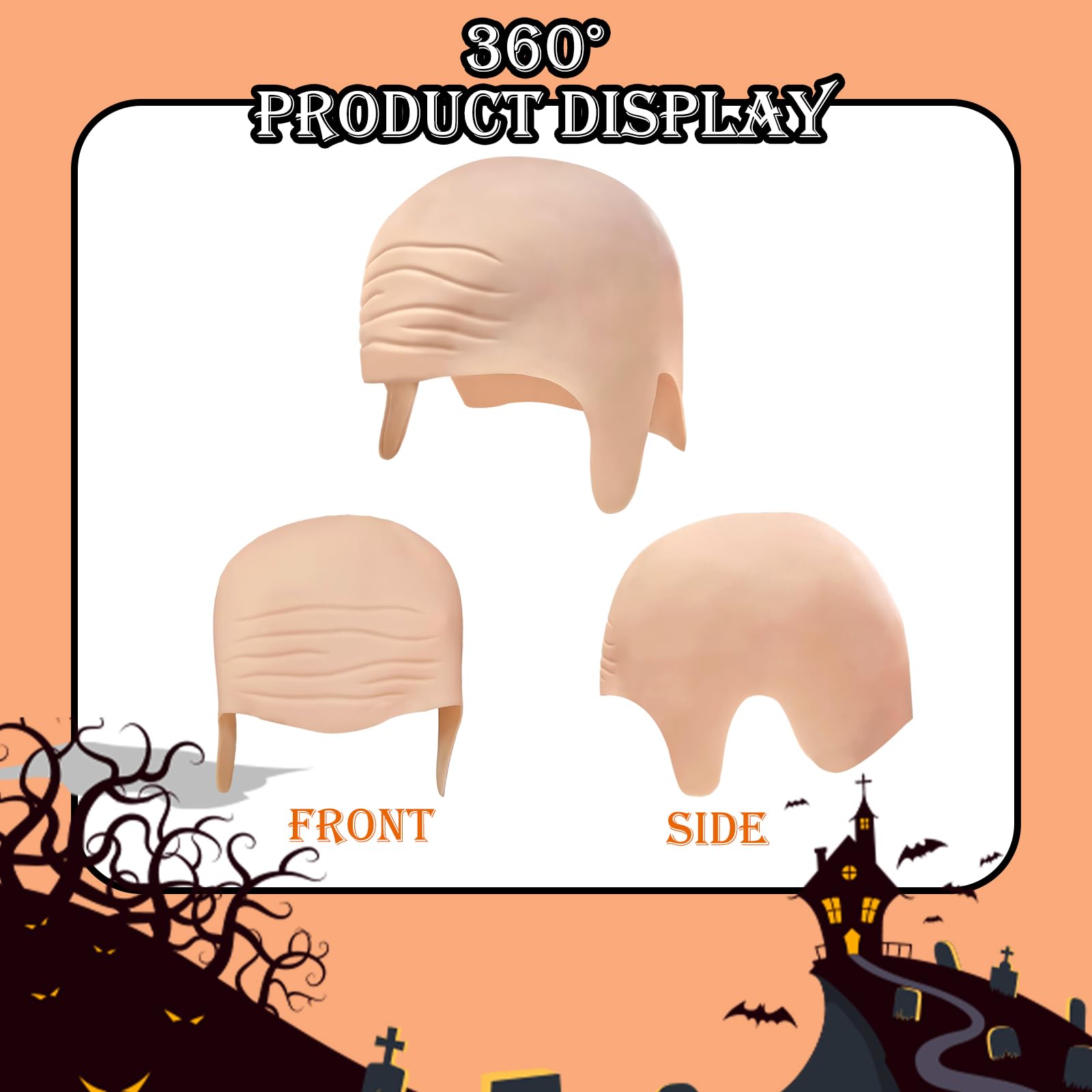 PUERFOCA 2 Pcs Latex Bald Cap, Bald Head Wig cap - Image 3