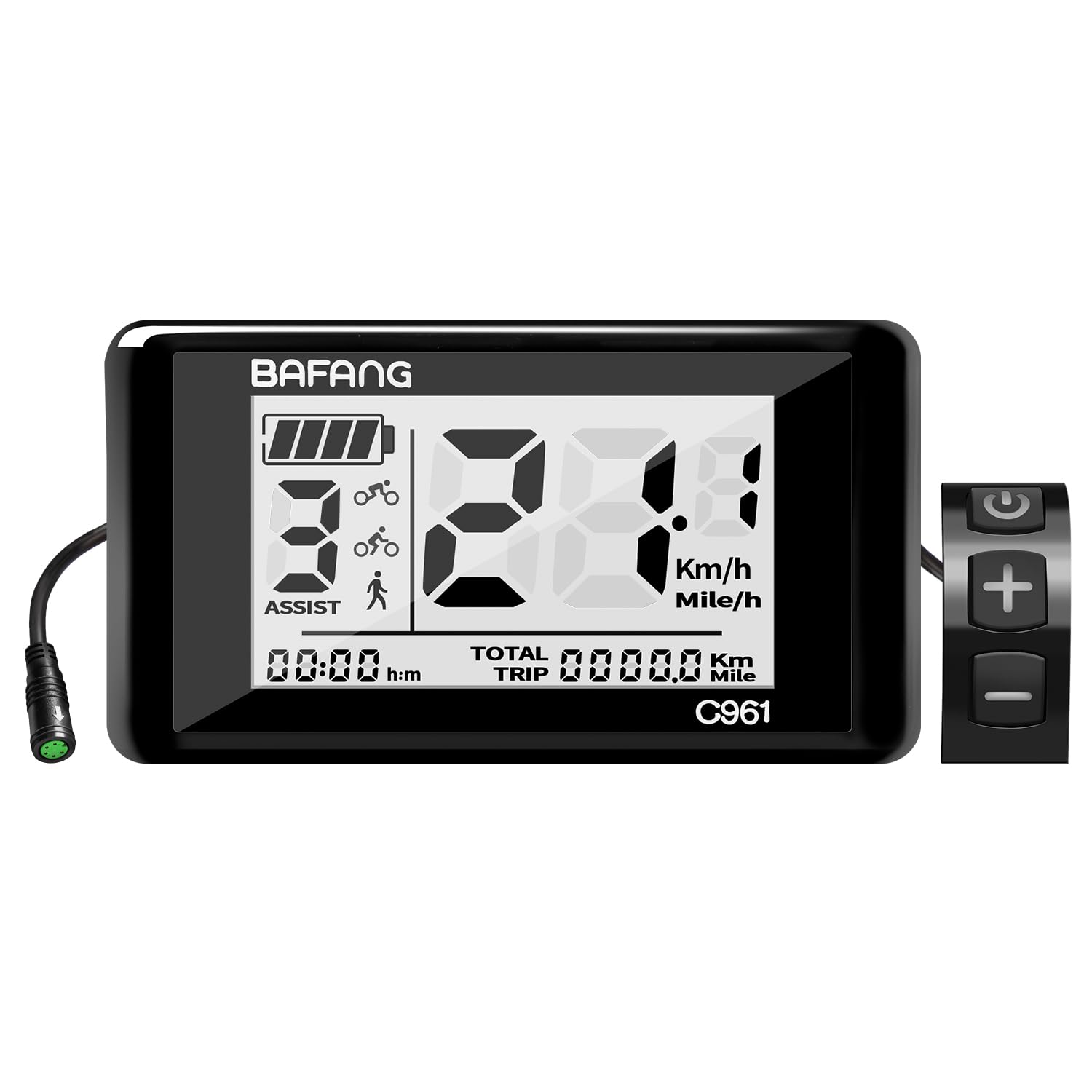 Ebike LCD Display for Bafang BBS01B BBS02B BBSHD Mid Drive Motor, Ebike Computer Display Meter Control Panel for eBike Setting Data Display