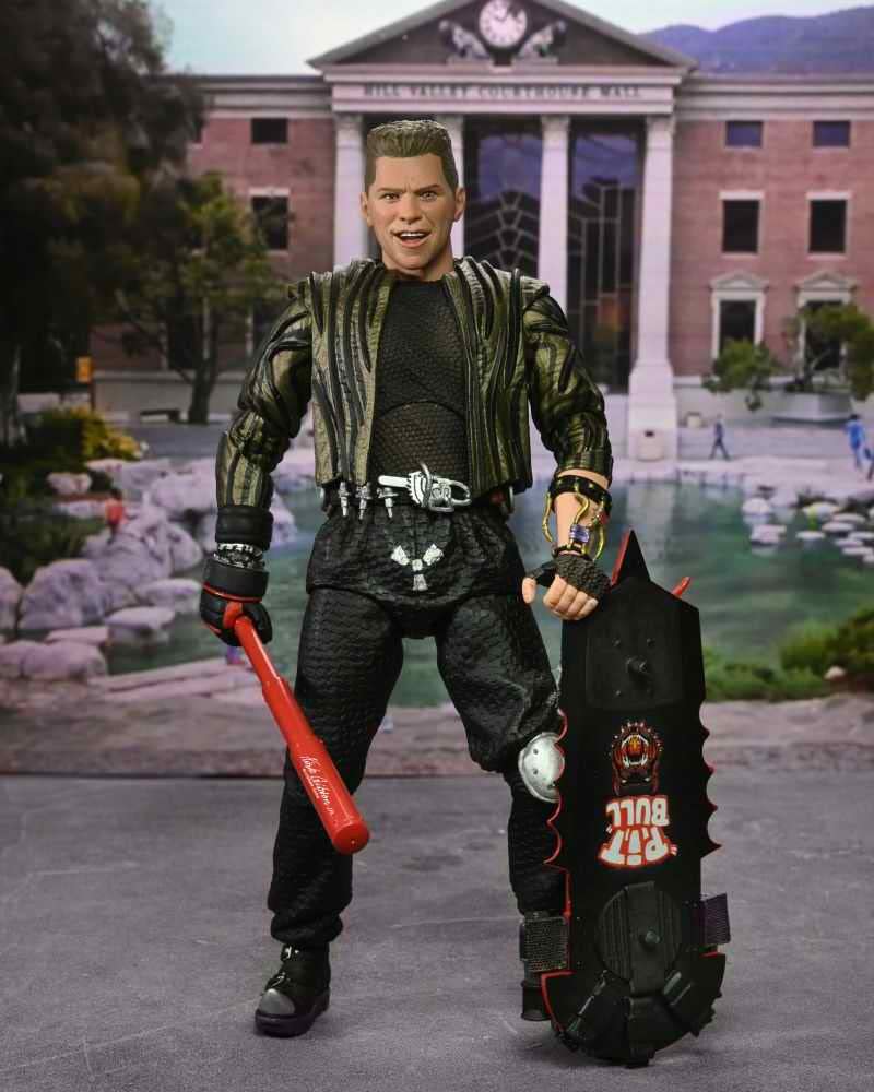 Necaonline - Figura de Griff Tannen en 2015 Hijo de Biff Tannen de la película Volver al Futuro 2 Al 1/10 o 18 cm con Hoverboard Edición Limitada Neca85249