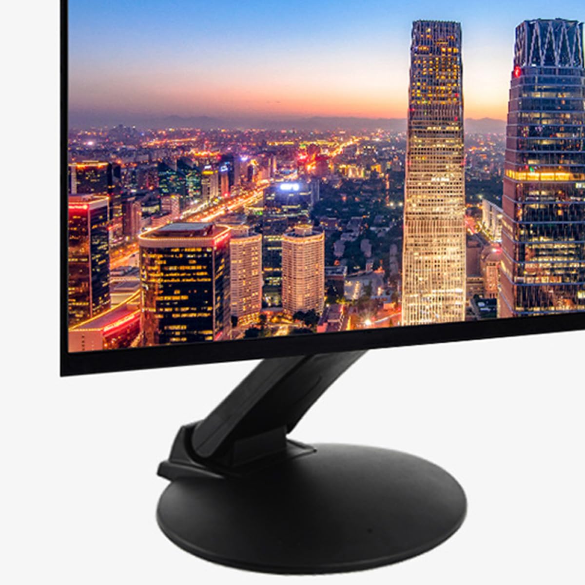 Monitor Ordinato e Supporto Schermi Tavolo da Ferro Nero a Design 14 27 Pollici Base Stabile per Computer e Casa