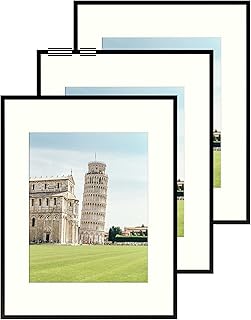 Golden State Art, 11x14 Aluminum Metal Frame with Ivory Mat for 8x10 Pictures, Includes with Sawtooth Hangers and Spring C...