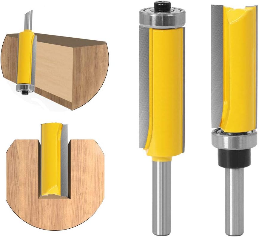 Produktbild von 4-teiliges 8mm Bündigfräser-Set – Kopierfräser, Oberfräser, Nutfräser, Stabfräser
